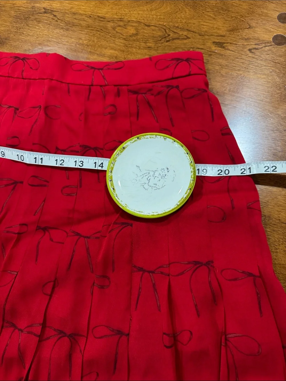 J CREW COLLECTION S 8 CHIFFON RED/BLACK SKIRT